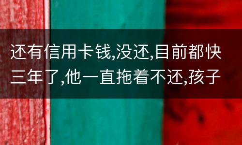 还有信用卡钱,没还,目前都快三年了,他一直拖着不还,孩子归他他也不管我该怎么办