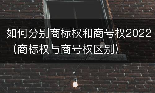 如何分别商标权和商号权2022（商标权与商号权区别）