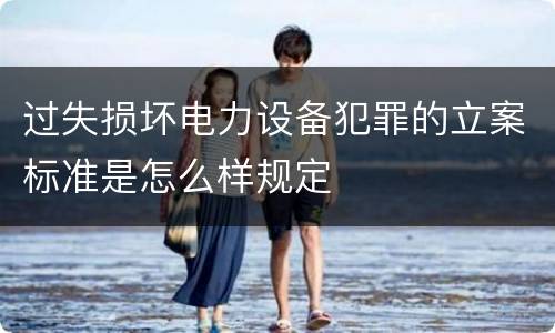 过失损坏电力设备犯罪的立案标准是怎么样规定