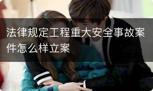法律规定工程重大安全事故案件怎么样立案