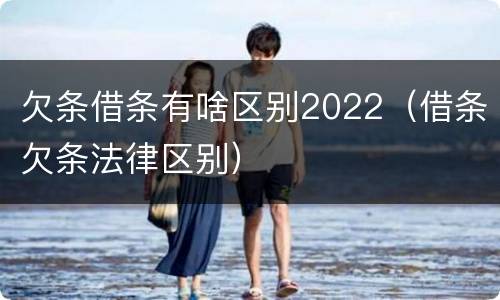 欠条借条有啥区别2022（借条欠条法律区别）