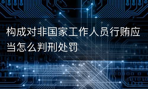 构成对非国家工作人员行贿应当怎么判刑处罚