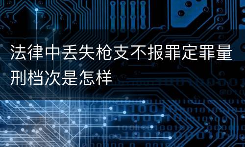 法律中丢失枪支不报罪定罪量刑档次是怎样