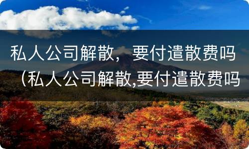 私人公司解散，要付遣散费吗（私人公司解散,要付遣散费吗）