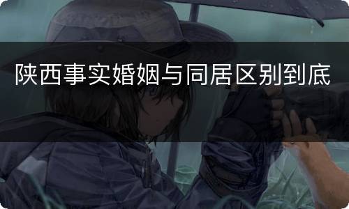 陕西事实婚姻与同居区别到底