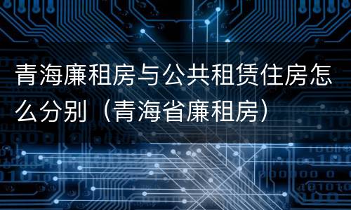 青海廉租房与公共租赁住房怎么分别（青海省廉租房）