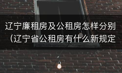辽宁廉租房及公租房怎样分别（辽宁省公租房有什么新规定）