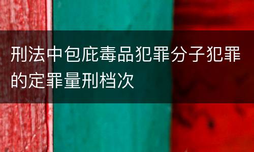 刑法中包庇毒品犯罪分子犯罪的定罪量刑档次