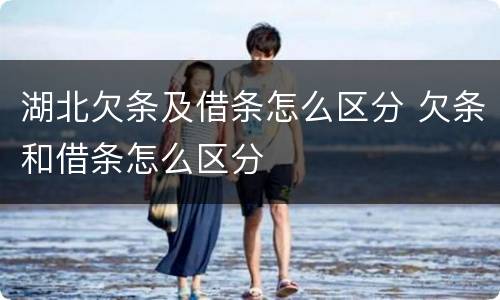 湖北欠条及借条怎么区分 欠条和借条怎么区分