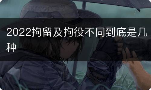 2022拘留及拘役不同到底是几种
