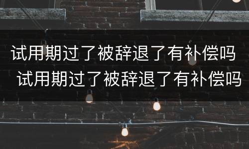 试用期过了被辞退了有补偿吗 试用期过了被辞退了有补偿吗