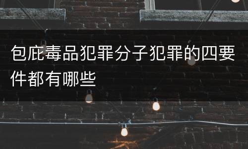 包庇毒品犯罪分子犯罪的四要件都有哪些