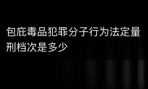 包庇毒品犯罪分子行为法定量刑档次是多少