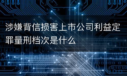 涉嫌背信损害上市公司利益定罪量刑档次是什么