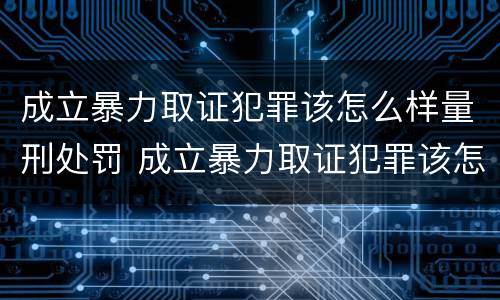 成立暴力取证犯罪该怎么样量刑处罚 成立暴力取证犯罪该怎么样量刑处罚