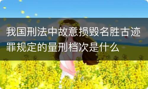 我国刑法中故意损毁名胜古迹罪规定的量刑档次是什么