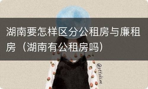 湖南要怎样区分公租房与廉租房（湖南有公租房吗）