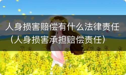 人身损害赔偿有什么法律责任（人身损害承担赔偿责任）