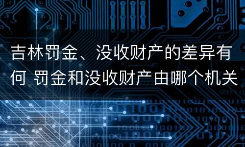 吉林罚金、没收财产的差异有何 罚金和没收财产由哪个机关执行