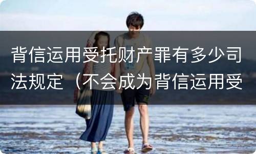 背信运用受托财产罪有多少司法规定（不会成为背信运用受托财产罪的犯罪主体）