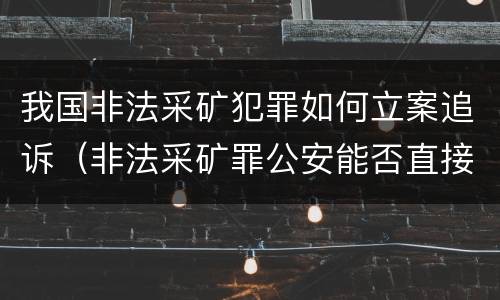 我国非法采矿犯罪如何立案追诉（非法采矿罪公安能否直接立案）