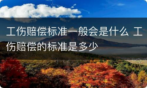 工伤赔偿标准一般会是什么 工伤赔偿的标准是多少