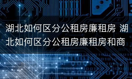 湖北如何区分公租房廉租房 湖北如何区分公租房廉租房和商品房