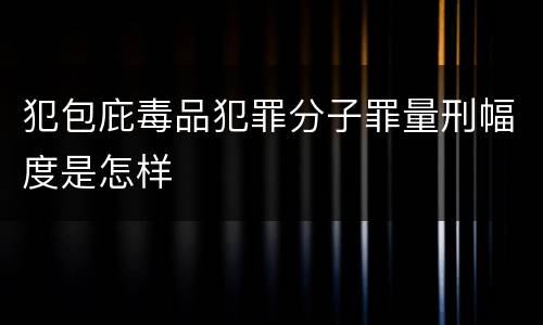 犯包庇毒品犯罪分子罪量刑幅度是怎样
