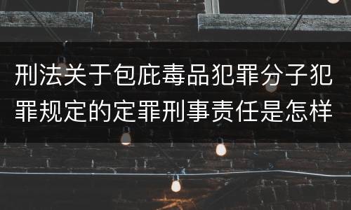 刑法关于包庇毒品犯罪分子犯罪规定的定罪刑事责任是怎样的