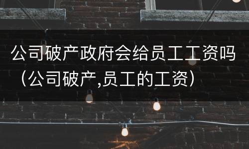 公司破产政府会给员工工资吗（公司破产,员工的工资）