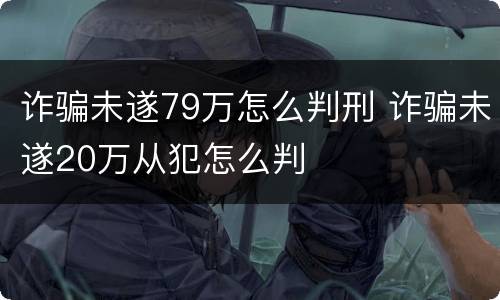 诈骗未遂79万怎么判刑 诈骗未遂20万从犯怎么判