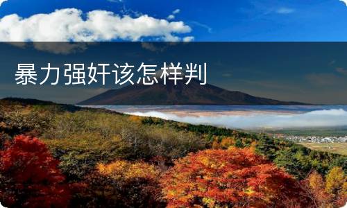 暴力强奸该怎样判