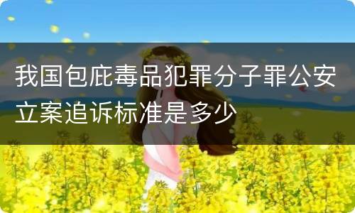我国包庇毒品犯罪分子罪公安立案追诉标准是多少