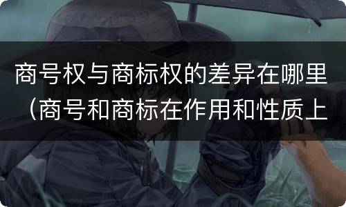 商号权与商标权的差异在哪里（商号和商标在作用和性质上的区别）