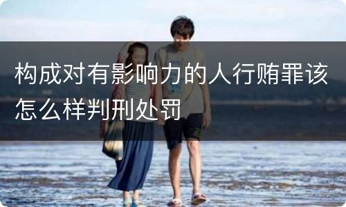 构成对有影响力的人行贿罪该怎么样判刑处罚