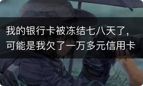我的银行卡被冻结七八天了，可能是我欠了一万多元信用卡的钱吧