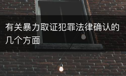 有关暴力取证犯罪法律确认的几个方面