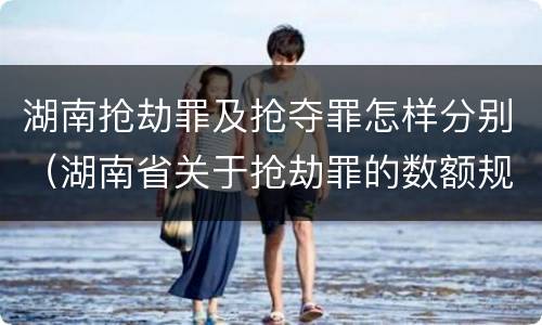 湖南抢劫罪及抢夺罪怎样分别（湖南省关于抢劫罪的数额规定）