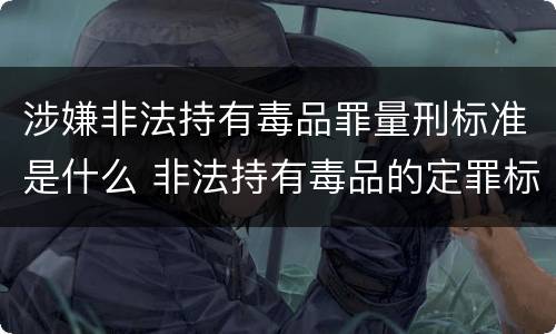 涉嫌非法持有毒品罪量刑标准是什么 非法持有毒品的定罪标准