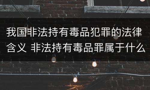 我国非法持有毒品犯罪的法律含义 非法持有毒品罪属于什么犯罪类型