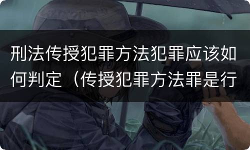 刑法传授犯罪方法犯罪应该如何判定（传授犯罪方法罪是行为犯吗）