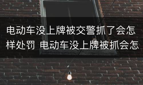 电动车没上牌被交警抓了会怎样处罚 电动车没上牌被抓会怎么样