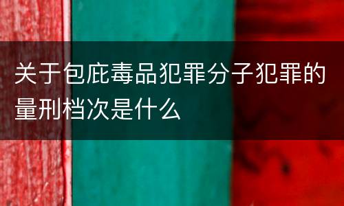 关于包庇毒品犯罪分子犯罪的量刑档次是什么
