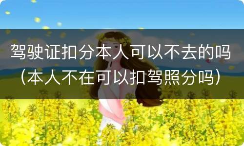 驾驶证扣分本人可以不去的吗（本人不在可以扣驾照分吗）