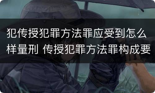 犯传授犯罪方法罪应受到怎么样量刑 传授犯罪方法罪构成要件