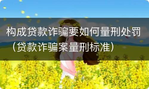 构成贷款诈骗要如何量刑处罚（贷款诈骗案量刑标准）