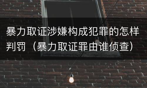 暴力取证涉嫌构成犯罪的怎样判罚（暴力取证罪由谁侦查）