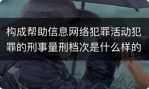 构成帮助信息网络犯罪活动犯罪的刑事量刑档次是什么样的