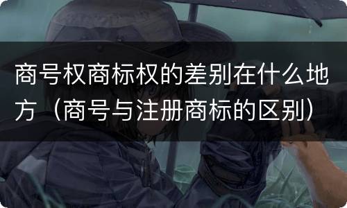 商号权商标权的差别在什么地方（商号与注册商标的区别）