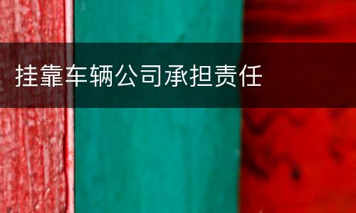 挂靠车辆公司承担责任